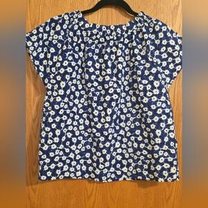 EUC Kate Spade Floral Blue blouse